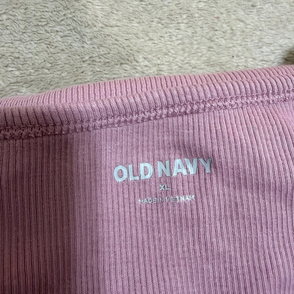 Old Navy Mauve Ribbed Tee